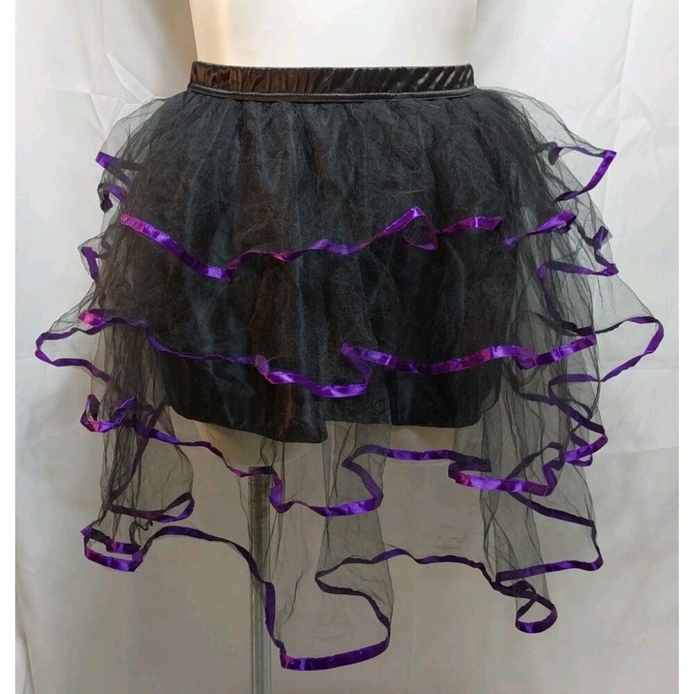 Large Black/Purple 4 Tiered Tutu #D89